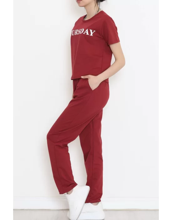 Jogger Eşofman Takımı Bordo - 16601.5238.