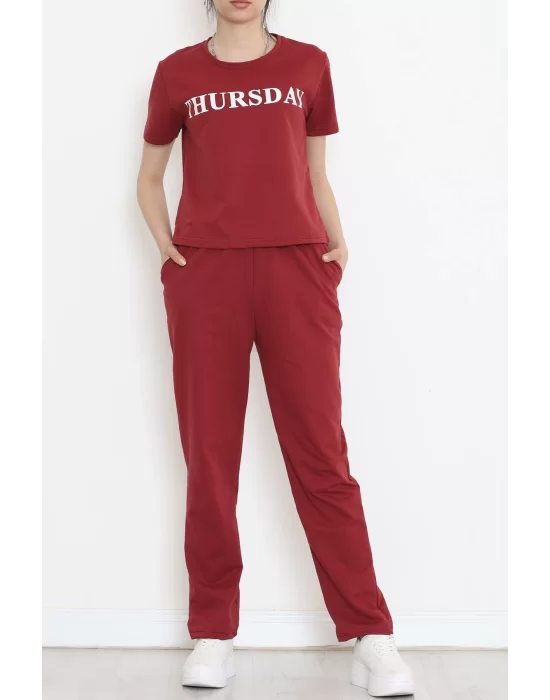 Jogger Eşofman Takımı Bordo - 16601.5238.