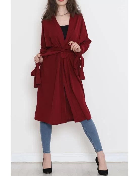 Kemerli Kimono Bordo - 10015.1778.