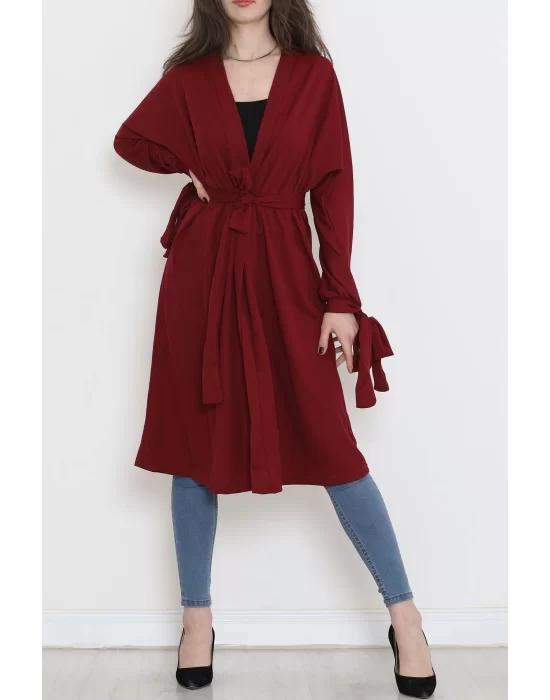 Kemerli Kimono Bordo - 10015.1778.