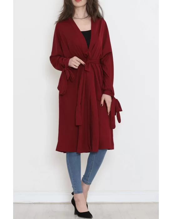 Kemerli Kimono Bordo - 10015.1778.