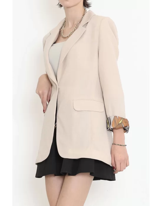 Keten Blazer Ceket Bej - 2115.1322.