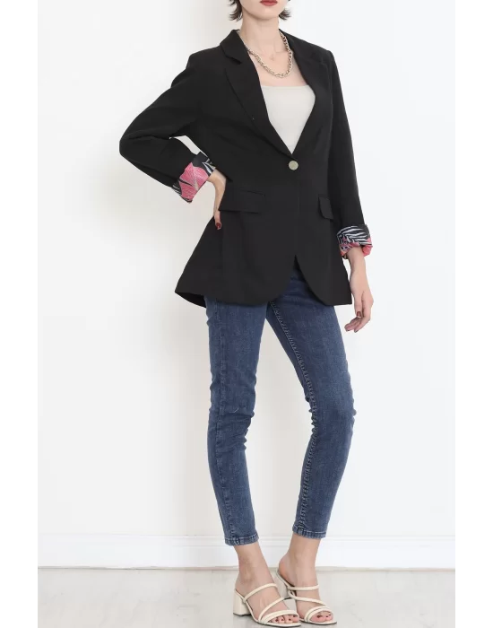 Keten Blazer Ceket Siyah - 2115.1322.