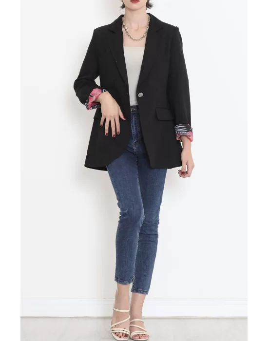 Keten Blazer Ceket Siyah - 2115.1322.