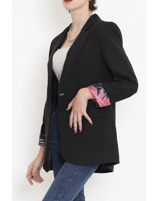 Keten Blazer Ceket Siyah - 2115.1322.