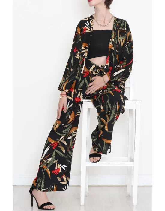 Kimono Takım Siyahyeşil - 10553.1095.