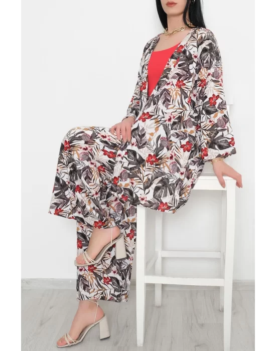 Kimono Takım Yeşilçiçekli - 10553.1095.