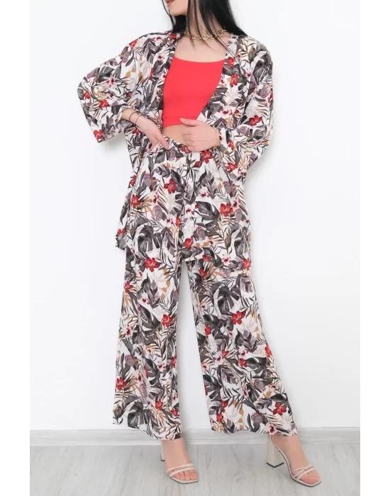 Kimono Takım Yeşilçiçekli - 10553.1095.