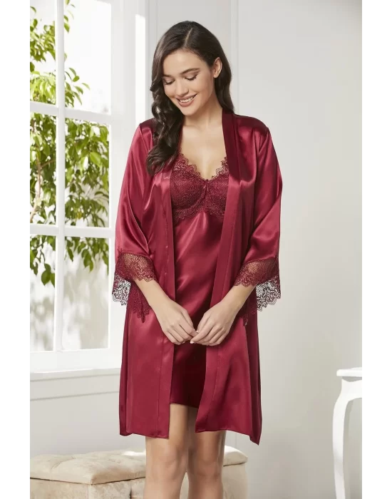 Pierre Cardin 6040 Kısa Gecelikli 6lı İpek Set