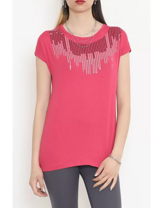 Pul Detaylı Bluz Pembe - 17145.599.