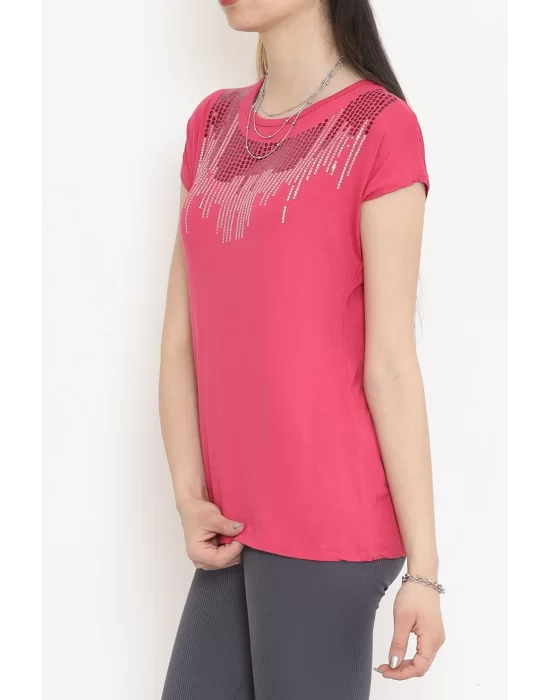 Pul Detaylı Bluz Pembe - 17145.599.