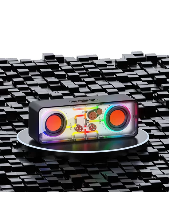 Recci RSK-W38 Space Station Serisi RGB Led Işıklı Bluetooth Hoparlör