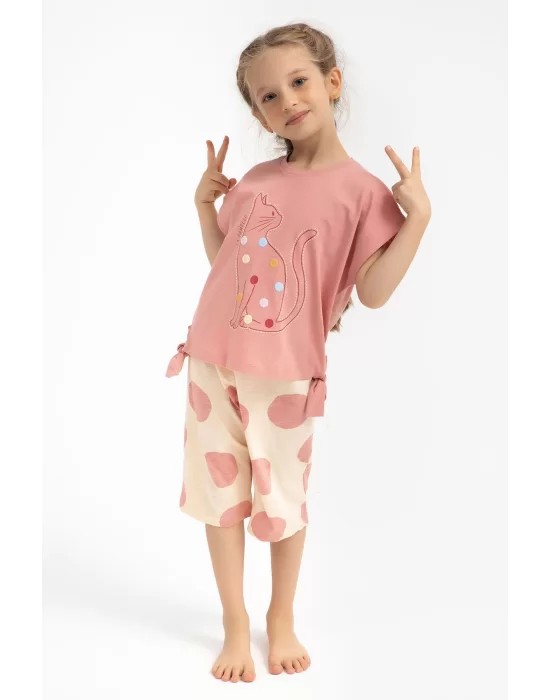 Roly Poly RP2791-2 Kız Çocuk Kapri Pijama Takımı