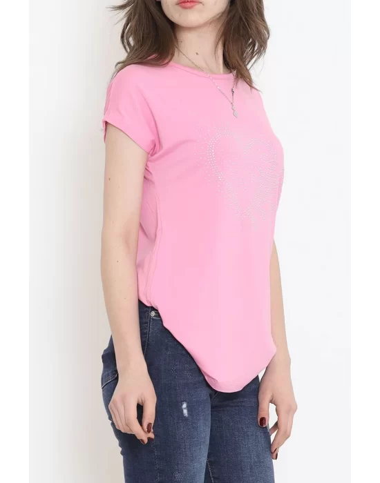 Taş Detaylı Bluz Pembe - 18171.599.