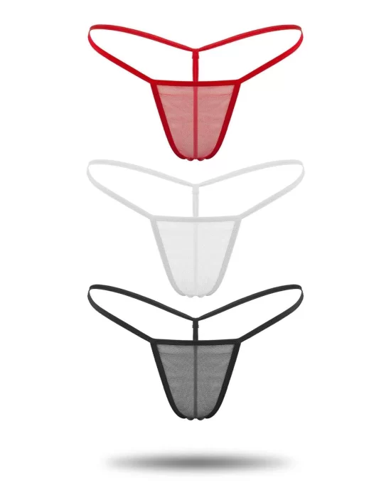 Tül Tanga 3lü Külot Set - 1163.1364.