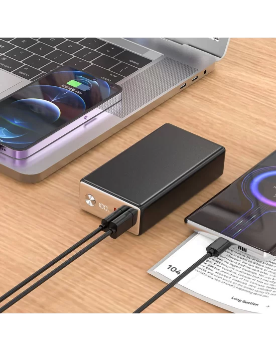 Wiwu Wi-P006 Rock LED Ekranlı Taşınabilir Powerbank PD 20W 20000mAh