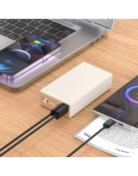 Wiwu Wi-P006 Rock LED Ekranlı Taşınabilir Powerbank PD 20W 20000mAh