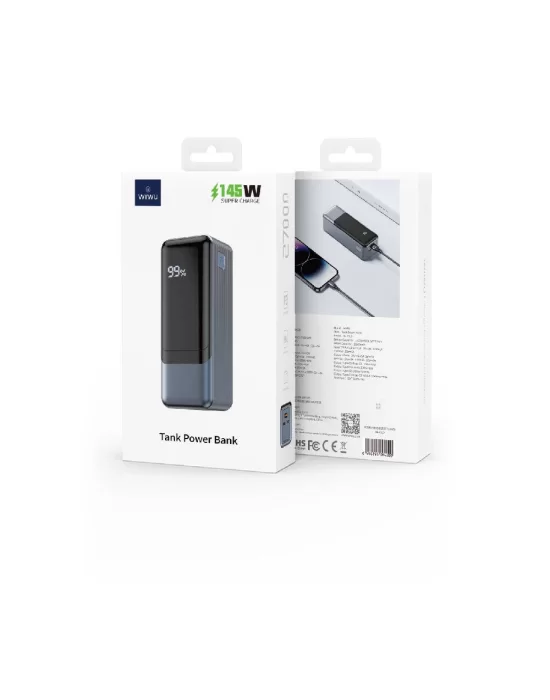 Wiwu Wi-P010 Tank Serisi LED Ekranlı Taşınabilir Powerbank 27000mAh 145W