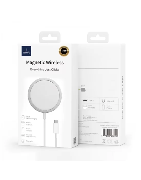 Wiwu Wi-W009 Interstellar 15W Hızlı Şarj Özellikli Magsafe PD Wireless Şarj Aleti