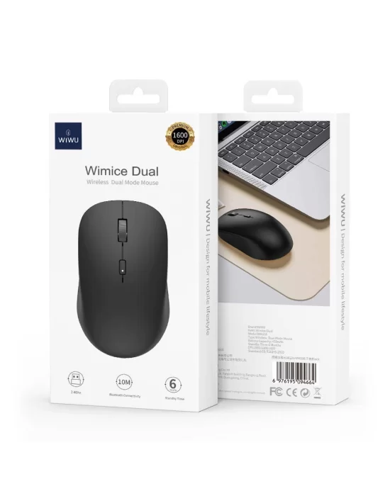 Wiwu WM108 Wimice 1600 DPI Bluetooth Ve Wireless Dual Mod Kablosuz Mouse