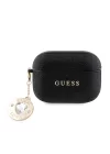 Apple Airpods Pro 2 Kılıf Guess Orjinal Lisanslı Glitter Elmas Kalp Süs Zincirli Kapak