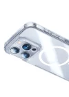 Apple iPhone 14 Pro Max Kılıf Magsafe Şarj Özellikli Benks Magnetic Shiny Glass Serisi Kapak