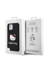 Apple iPhone 15 Kılıf Hello Kitty Orjinal Lisanslı Yazı ve İkonik Logolu 3D Rubber Kitty Head Kapak