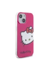 Apple iPhone 15 Kılıf Hello Kitty Orjinal Lisanslı Yazı ve İkonik Logolu Kitty Head Kapak