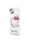 Apple iPhone 15 Kılıf Hello Kitty Orjinal Lisanslı Yazı ve İkonik Logolu Kitty Head Kapak