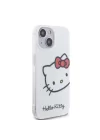 Apple iPhone 15 Kılıf Hello Kitty Orjinal Lisanslı Yazı ve İkonik Logolu Kitty Head Kapak