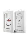 Apple iPhone 15 Kılıf Hello Kitty Orjinal Lisanslı Yazı ve İkonik Logolu Kitty Head Kapak