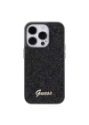 Apple iPhone 15 Pro Kılıf Guess Orjinal Lisanslı Yazı Logolu Disco Script Metal Kapak