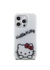 Apple iPhone 15 Pro Kılıf Hello Kitty Orjinal Lisanslı Askılı Yazı ve İkonik Logolu Daydreaming Kapak