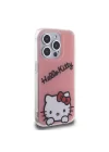 Apple iPhone 15 Pro Kılıf Hello Kitty Orjinal Lisanslı Askılı Yazı ve İkonik Logolu Daydreaming Kapak