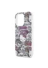 Apple iPhone 15 Pro Kılıf Hello Kitty Orjinal Lisanslı İkonik Logolu Etiket Graffiti Kapak