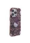 Apple iPhone 15 Pro Kılıf Hello Kitty Orjinal Lisanslı İkonik Logolu Etiket Graffiti Kapak