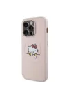 Apple iPhone 15 Pro Kılıf Hello Kitty Orjinal Lisanslı Magsafe Şarj Özellikli Baskı Logolu Uyuyan Kitty Deri Kapak