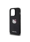 Apple iPhone 15 Pro Kılıf Hello Kitty Orjinal Lisanslı Magsafe Şarj Özellikli Kitty Head Deri Kapak