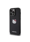 Apple iPhone 15 Pro Kılıf Hello Kitty Orjinal Lisanslı Magsafe Şarj Özellikli Kitty Head Deri Kapak