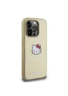 Apple iPhone 15 Pro Kılıf Hello Kitty Orjinal Lisanslı Magsafe Şarj Özellikli Kitty Head Deri Kapak