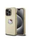 Apple iPhone 15 Pro Kılıf Hello Kitty Orjinal Lisanslı Magsafe Şarj Özellikli Kitty Head Deri Kapak