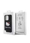 Apple iPhone 15 Pro Kılıf Hello Kitty Orjinal Lisanslı Yazı ve İkonik Logolu 3D Rubber Kitty Head Kapak