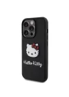 Apple iPhone 15 Pro Kılıf Hello Kitty Orjinal Lisanslı Yazı ve İkonik Logolu 3D Rubber Kitty Head Kapak