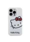 Apple iPhone 15 Pro Kılıf Hello Kitty Orjinal Lisanslı Yazı ve İkonik Logolu Kitty Head Kapak