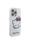 Apple iPhone 15 Pro Kılıf Hello Kitty Orjinal Lisanslı Yazı ve İkonik Logolu Kitty Head Kapak