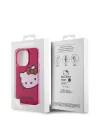 Apple iPhone 15 Pro Kılıf Hello Kitty Orjinal Lisanslı Yazı ve İkonik Logolu Kitty Head Kapak