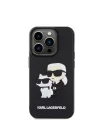 Apple iPhone 15 Pro Kılıf Karl Lagerfeld Silikon 3D K&C Logo Orjinal Lisanslı Kapak