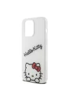 Apple iPhone 15 Pro Max Kılıf Hello Kitty Orjinal Lisanslı Askılı Yazı ve İkonik Logolu Daydreaming Kapak