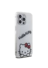 Apple iPhone 15 Pro Max Kılıf Hello Kitty Orjinal Lisanslı Askılı Yazı ve İkonik Logolu Daydreaming Kapak