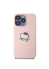 Apple iPhone 15 Pro Max Kılıf Hello Kitty Orjinal Lisanslı Magsafe Şarj Özellikli Baskı Logolu Uyuyan Kitty Deri Kapak